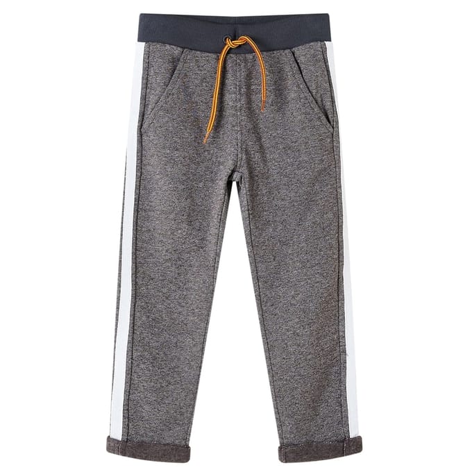 vidaXL Kinderjoggingbroek 116 gemêleerd donkergrijs