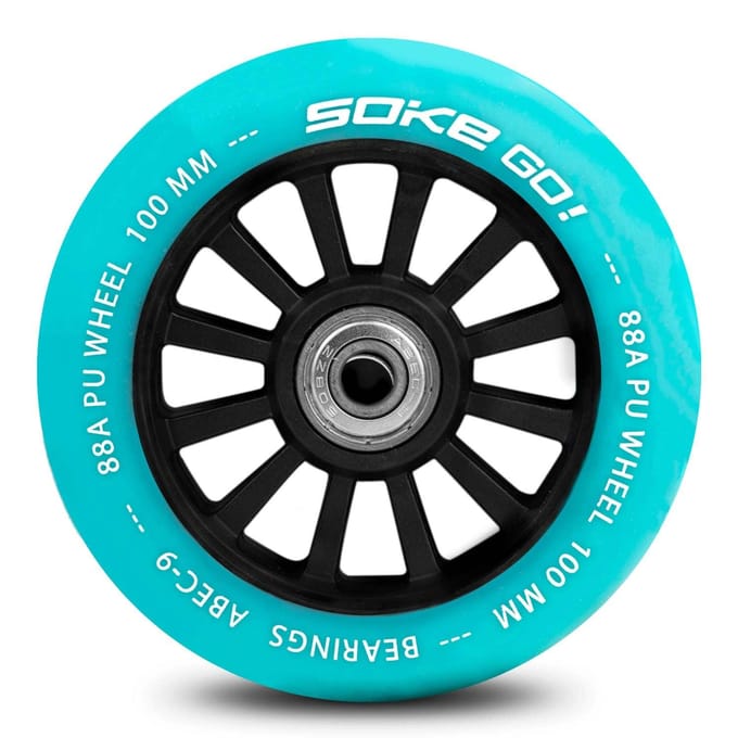 Scooterwielen 100 mm - turkoois, 2 st