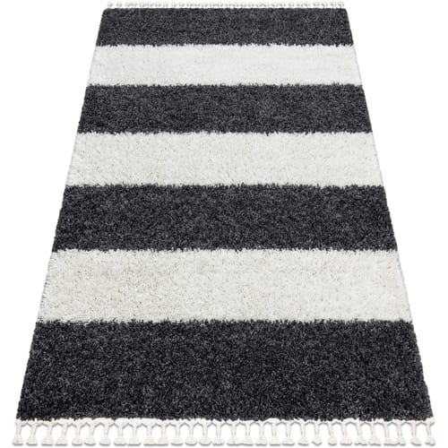 Kleden Rugsx Tapijt UNION 4079 Strips grijs / crème 140x190 cm