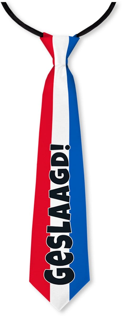 Q2P - Stropdas - Geslaagd - Versiering - Hoed - Rosette - Feest Versiering - Decoratie - Rood - Wit - Blauw
