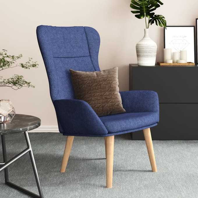 vidaXL - Relaxstoel - stof - blauw