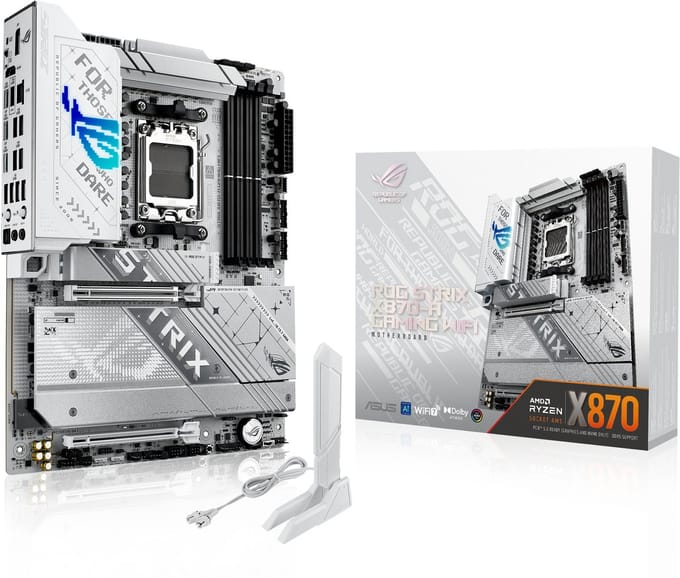 ASUS ROG STRIX X870-A GAMING WIFI - Moederbord - ATX - Socket AM5 - AMD X870 - DDR5 - USB 4 - Wi-Fi 7 - Realtek Audio