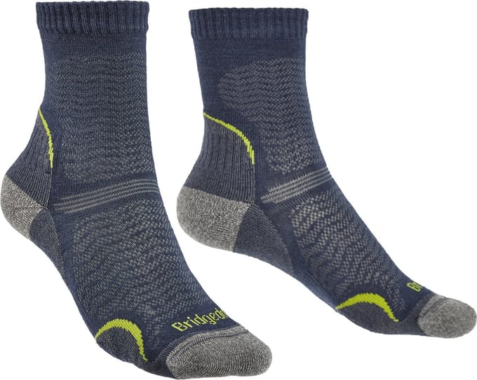 Bridgedale Dames Wandelsokken Short Sok Ultralight T2 Denim