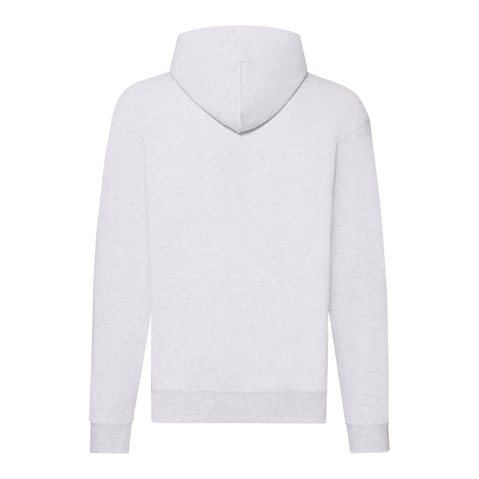 Fruit of the Loom Heren Classic Heather Hoodie met rits (Wit)