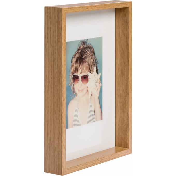 Box Fotolijst - 21x30 cm - MDF - Dauw - Incl. Passe-partout