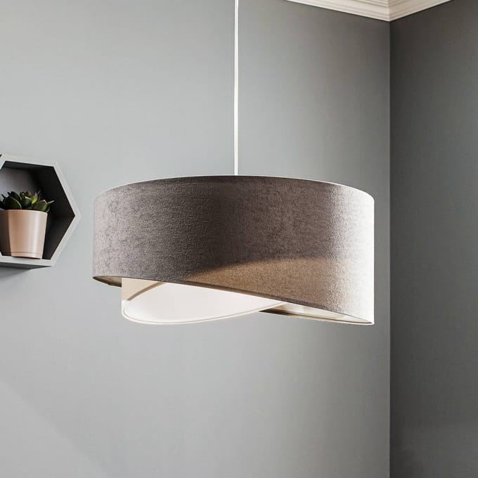 Maco Design Hanglamp Vivien driekleurig grijs/wit/zilver