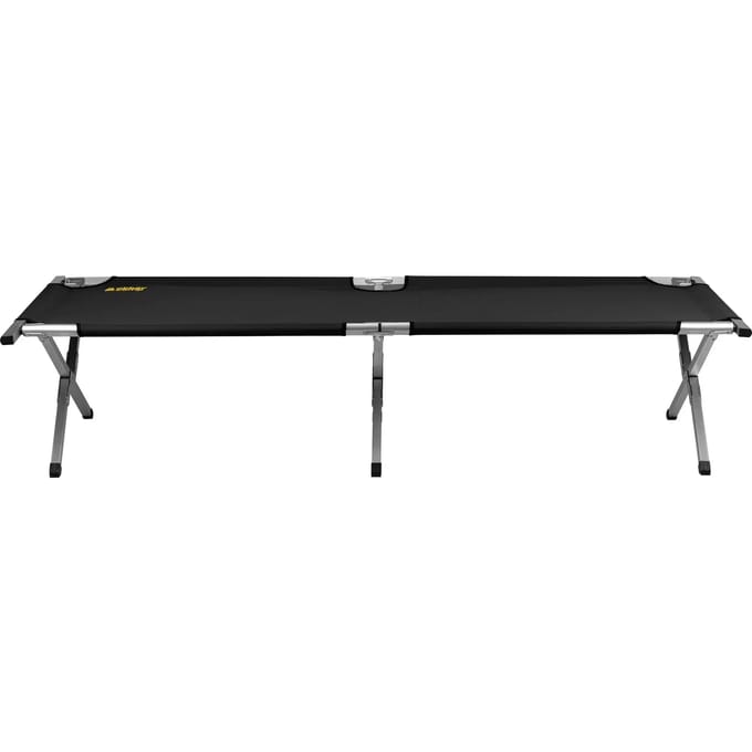 Abbey Camp Campingbed XL - Luxe - Zwart - 200 x 68 x 43 cm - Aluminium
