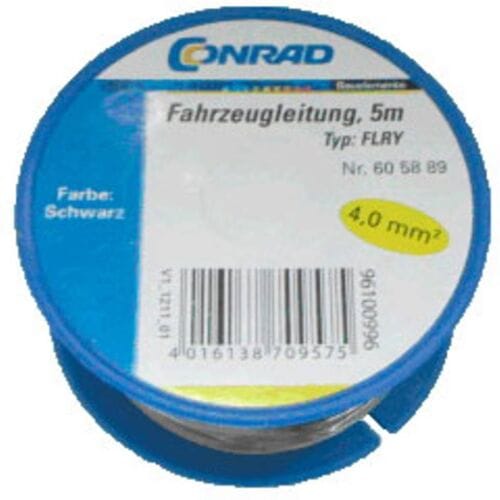 Conrad Components 605889 Voertuigkabel FLRY-B 1 x 4 mm² Zwart 5 m