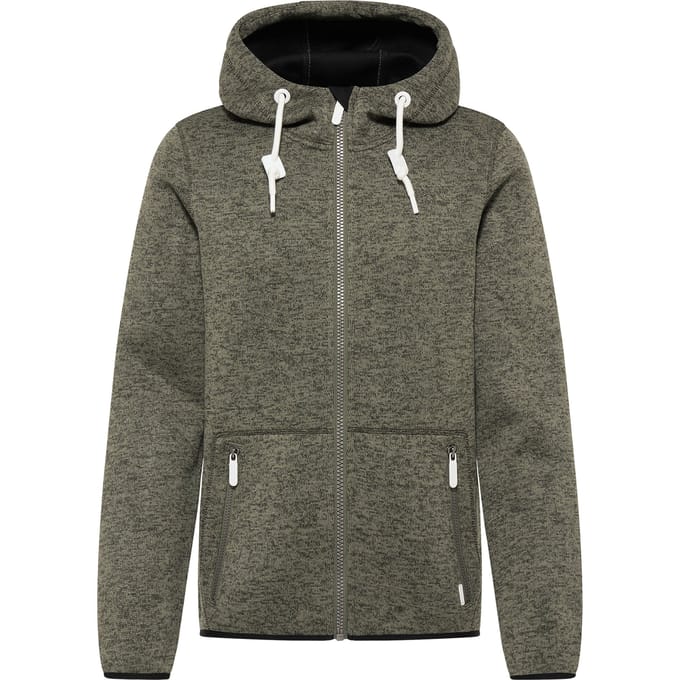 ICEBOUND Yuka serie Gebreide fleece jas Heren olijf melange