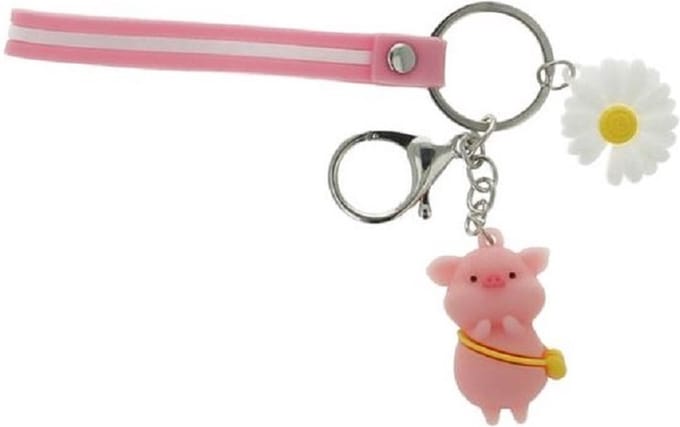 Sleutelhanger Lucky Pig - Varken - Roze