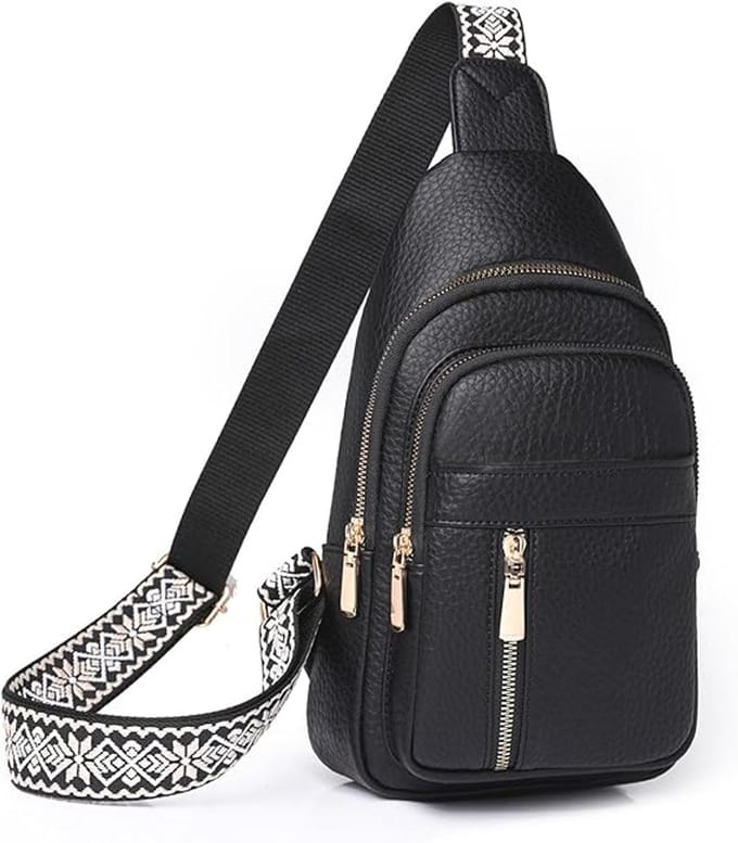 Daity 1 Pack - Dames crossbody tas - Dames leren schoudertas - Heuptas - Borsttas riem - Reis heuptas