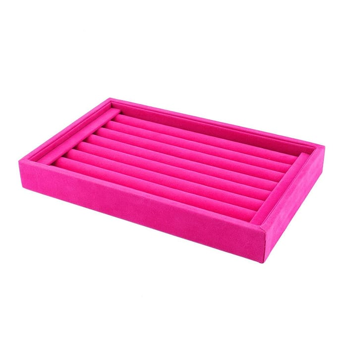 Boîte de rangement pour bagues, bijoux, pinces à cravate, boucles d'oreilles pink