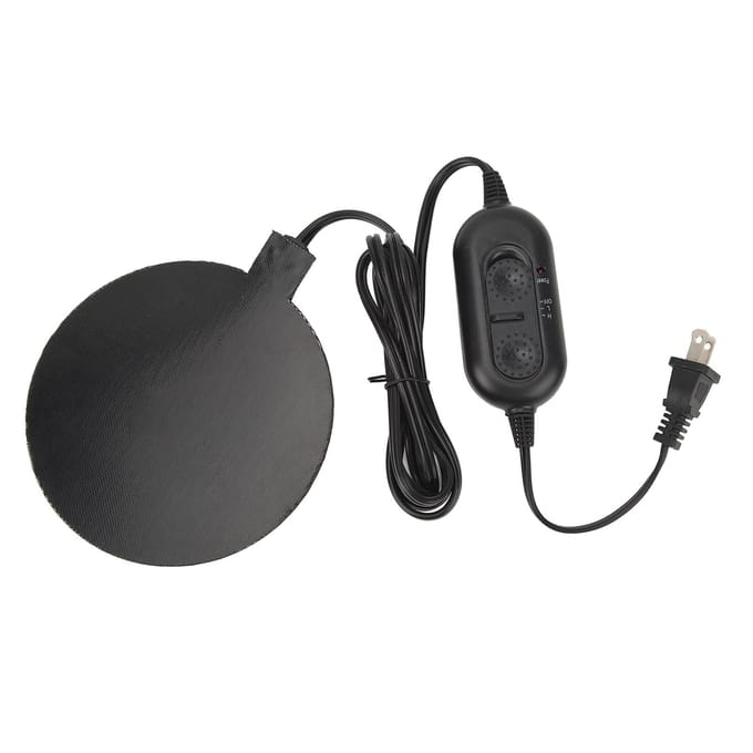 Chauffe-eau pour poulets Chauffe-eau pour volaille Base de chauffe-eau Contrôle de température à 2 vitesses Tapis chauffant en silicone gray