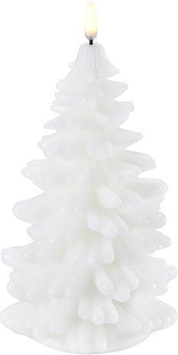 Uyuni Ledkaars - Kerstboom - wit - 11 x 18 cm