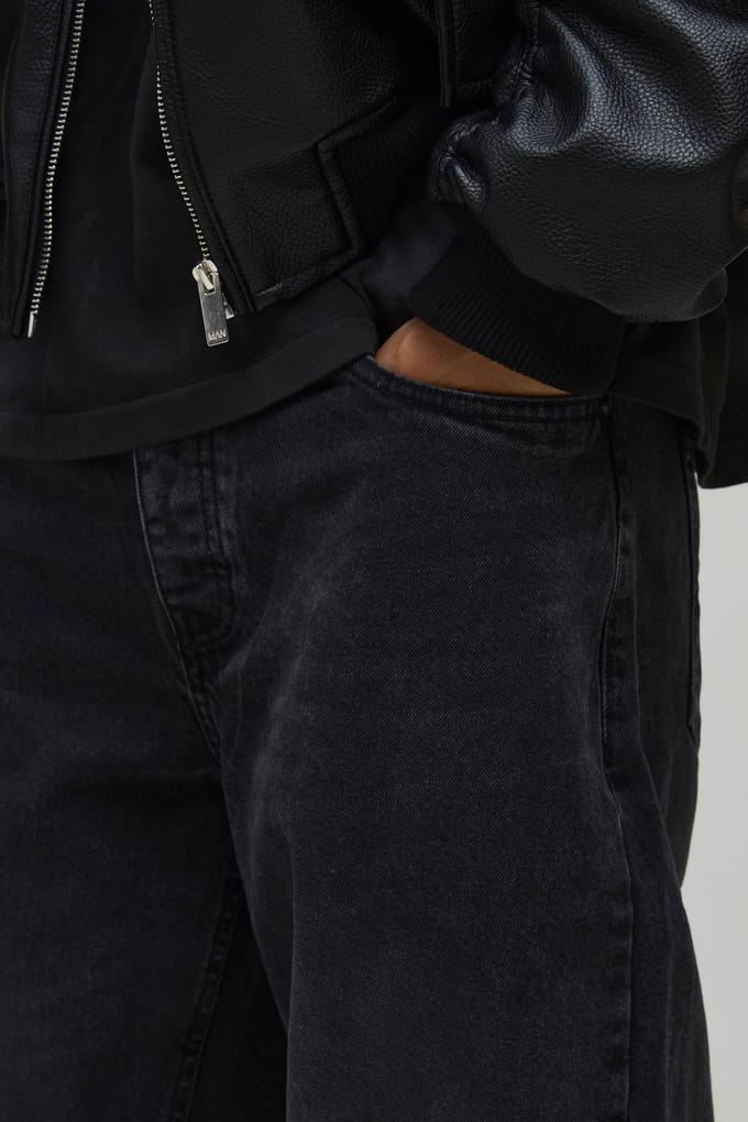 Relaxte rigide gewassen jeans | Charcoal | Size 30R