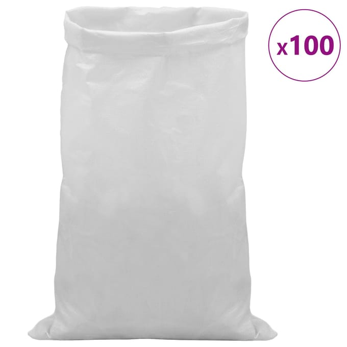 vidaXL - Geweven - zakken - 100 - st - Wit - 65 - x - 115 - cm - PP
