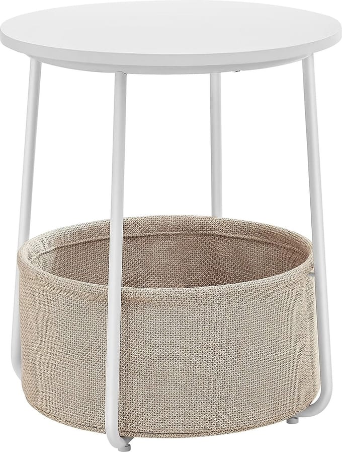 FurnStar - Bijzettafel - Ronde tafel - 45×45×51cm - Wit