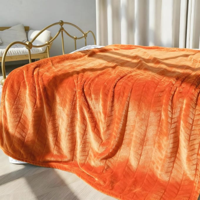 Zachte flanellen fleecedeken 274 x 228 cm, microvezel deken met zigzagpatroon - warm en decoratief