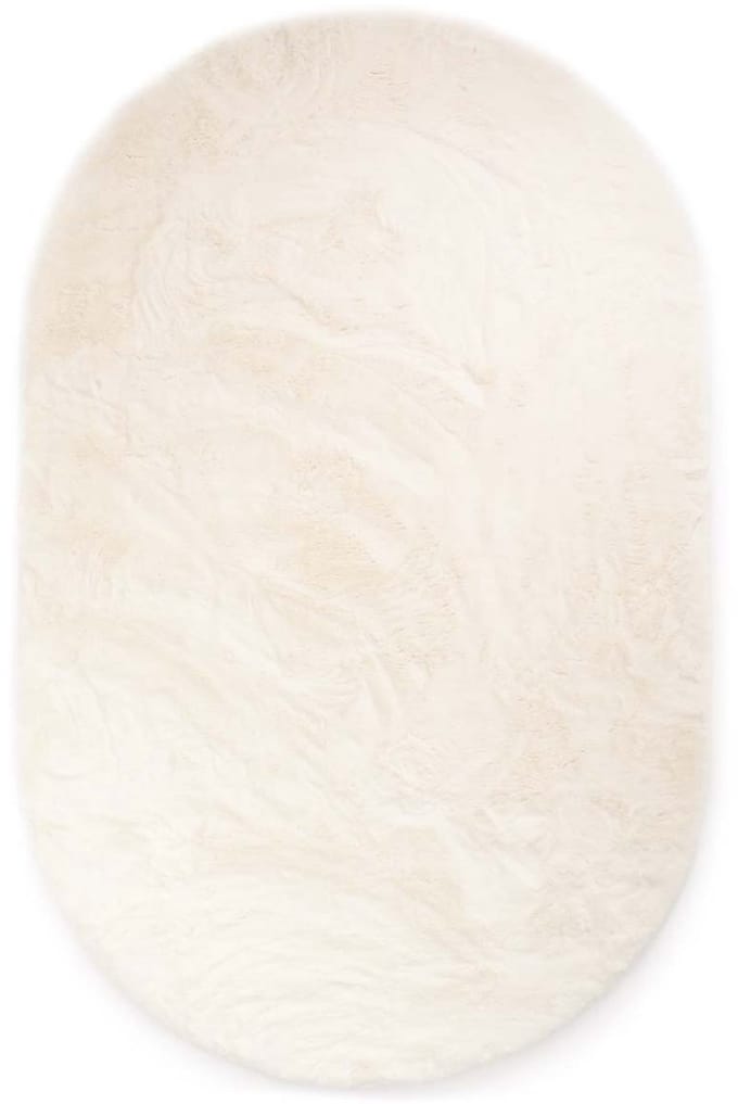 Vloerkleed ovaal hoogpolig - Comfy plus wit 100x150