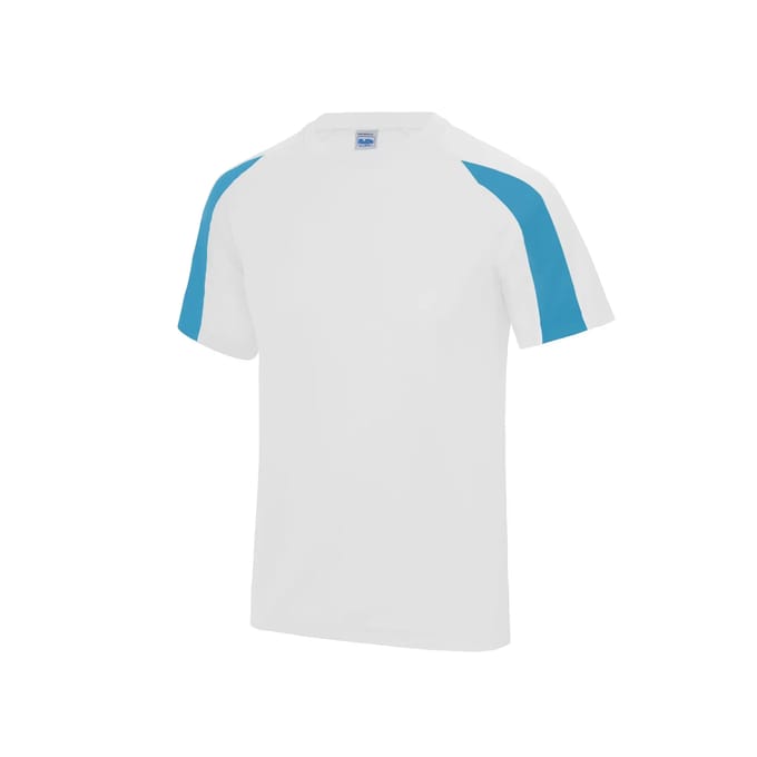 Just Cool Contrast Cool T JC003 - Arctic White/Sapphire Blue - L
