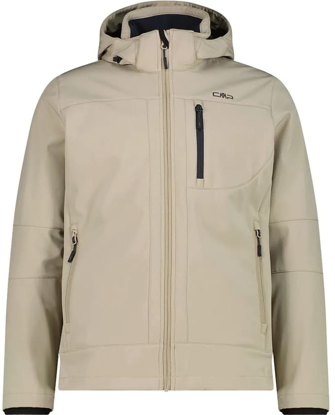 Verwarmde softshell jas met afneembare capuchon CMP