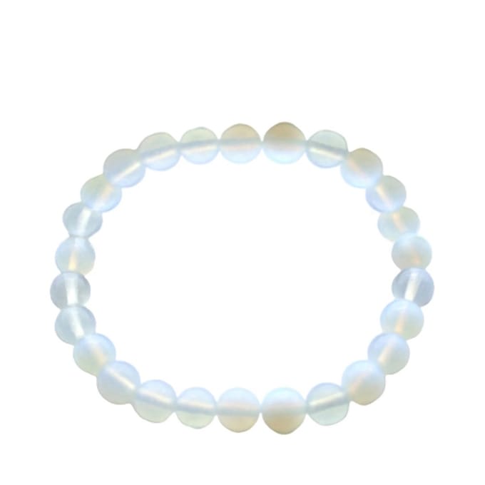 Opaliet Edelsteen Armband – Elastische Kralenarmband – Natuursteen – Dames & Heren
