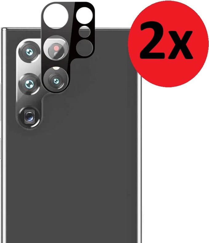 MoDo camera protector Geschikt voor Samsung Galaxy S23 Ultra - Camera screenprotector glas - 2 stuks