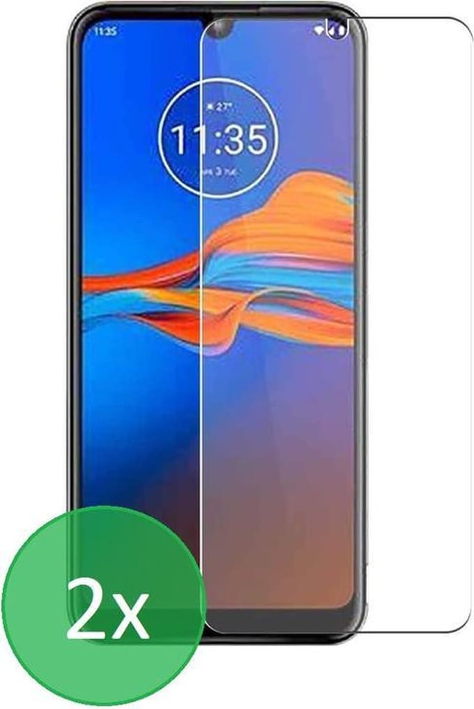Geschikt Voor: Motorola Moto E6i - 2x Screenprotector - screen protector - glas - bescherm - beschermglas