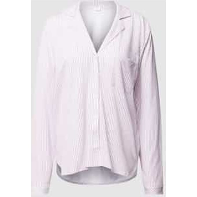 Loose fit pyjamabovendeel van mix van katoen en viscose