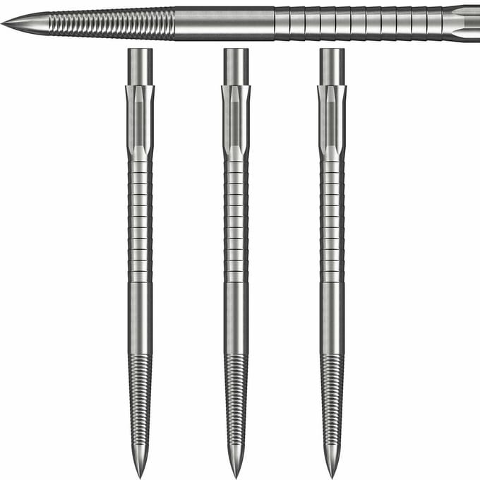Dartpunten EVO Caliburn - Microgrip Zilver - 32 mm