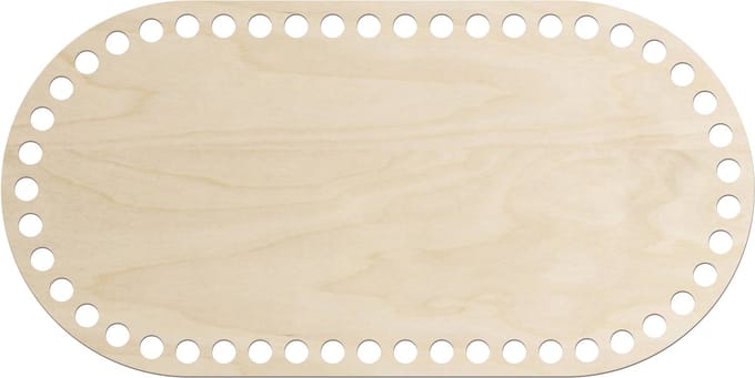 SMX Design - Basisplaat voor Haken - Ovaal - 15x30cm - Berken Multiplex