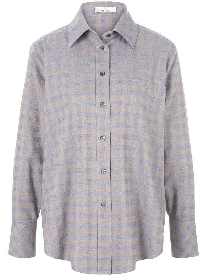 Blouse 100% katoen Van Peter Hahn blauw