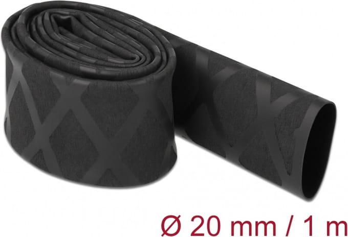 19593 - Heat shrink tube - Black - Polyolefin - 100 cm - 2 cm - 1 pc(s)