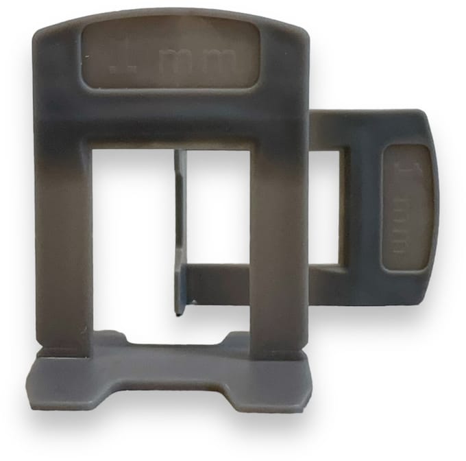 Maxi levelling clips 1 mm voor tegels 15–25 mm – 400 stuks