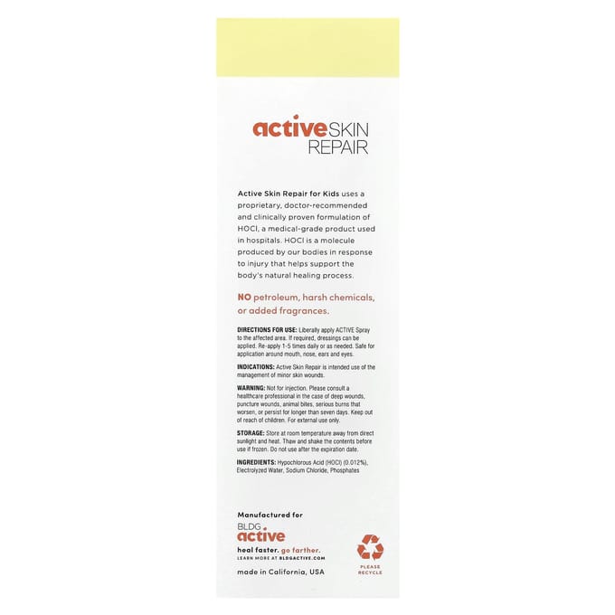 Active Skin Repair, Children's, Spray, 3 fl oz beige