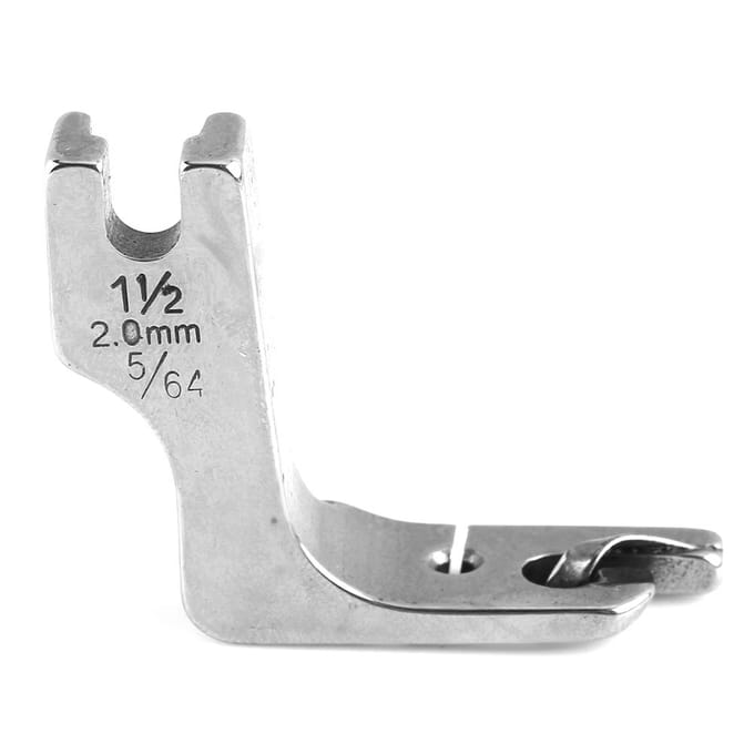 Universal Industrial Single needle Fat Bed Sewing Machine Rolled Hem Presser Foot 2.0MM white