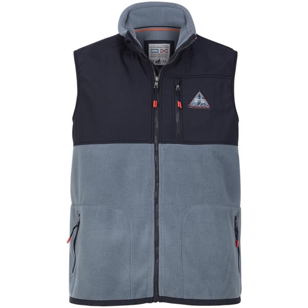 Jan Vanderstorm herren Fleecebodywarmer - 76/78 - blauw - Plus Size