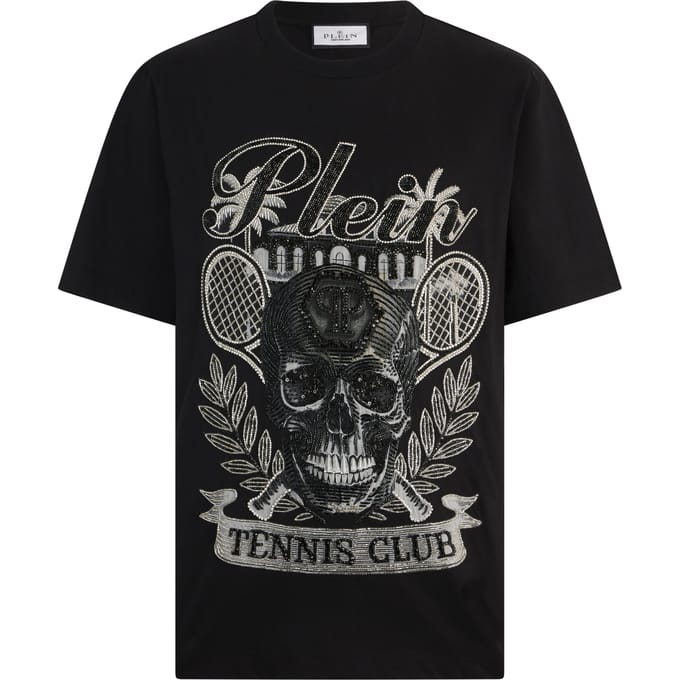 Round Neck T-Shirt Skull Tennis