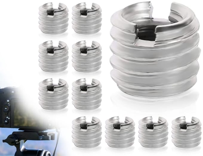10 stuks 1/4 naar 3/8 inch schroefadapter, camera tripod draadadapter, converter voor statief en monopod D-SLR S-LR