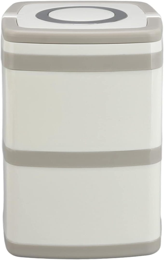 Thermische Lunchbox - Bento Container - Warme Maaltijden - Verbeterde Afdichting - 1.8L - Abrikoos Wit