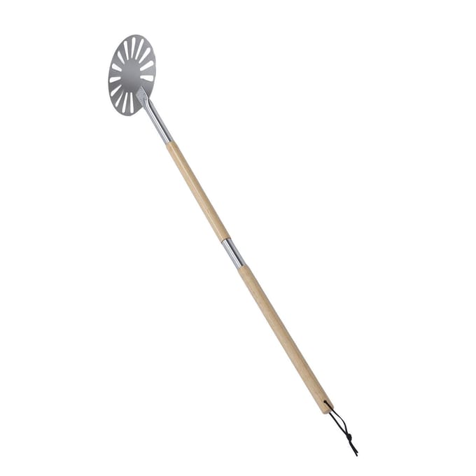 9 inch Pizza Draaischep Lichtgewicht RVS Geperforeerde Pizza Schep Metalen Pizza Draaischep L white