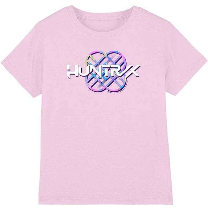 K-Pop Demon Hunters Kinder/Kids Pastel Logo T-shirt (Lichtroze)