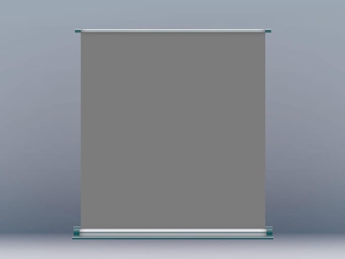 Reclame Banner - Oprolbare Display - Evenement Aankleding - Hoge Afdrukkwaliteit - 200 x 200 cm - Grijs
