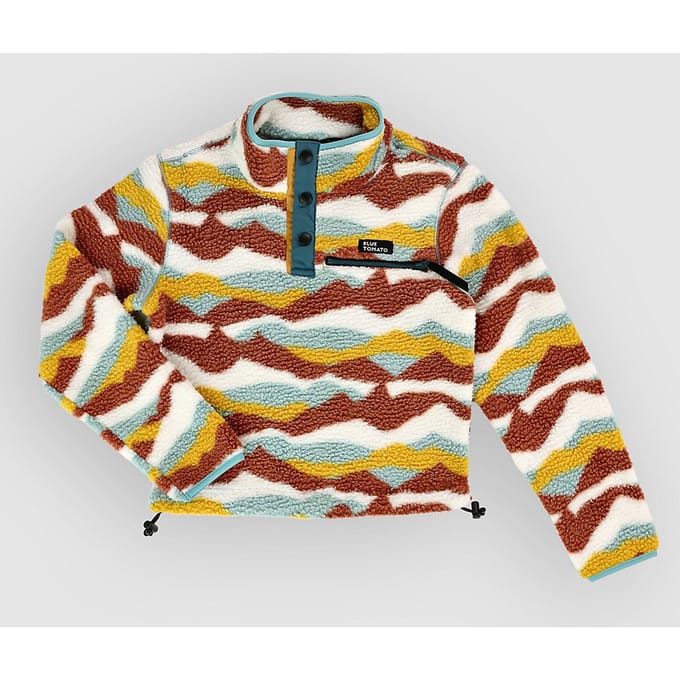 Blue Tomato Mountainscape Kids Fleece Trui wit