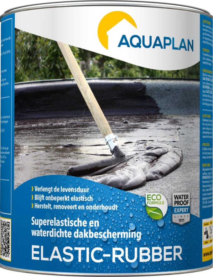 Aquaplan Elastic-Rubber - waterdichte dakcoating - super elastisch - eco - 0.75 kg