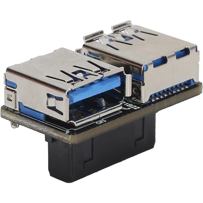 20-pins naar USB 3.0 Adapter 19-pins Splitter Converter 2 Poort A Vrouwelijk Connector Moederbord gray