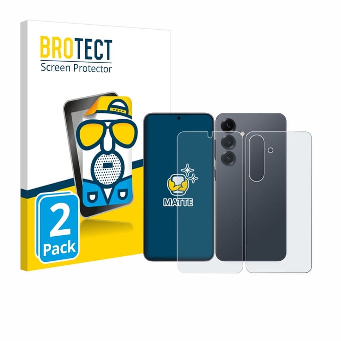 BROTECT - Screenprotector voor Samsung Galaxy S25 (Voor+Achter) - Folie Beschermfolie matte 2 Stuks