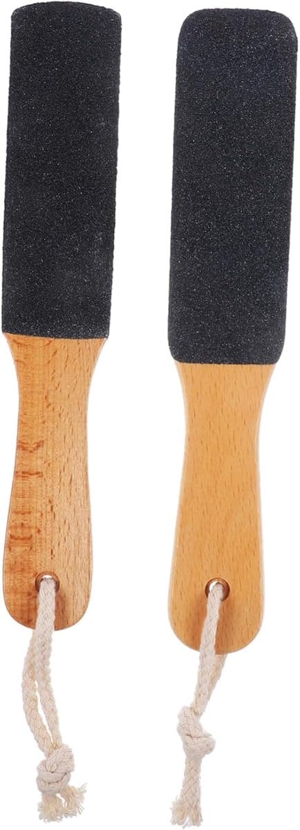 Voetvijl Set - Voetrasper Pedi - Verwijderen Eelt - Dubbelzijdig Ontwerp - 25.2 cm - Houtkleur