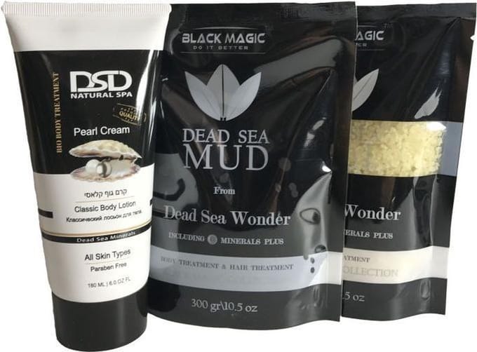 Cadeau set met Dode Zee Zout mineralen 3 delig