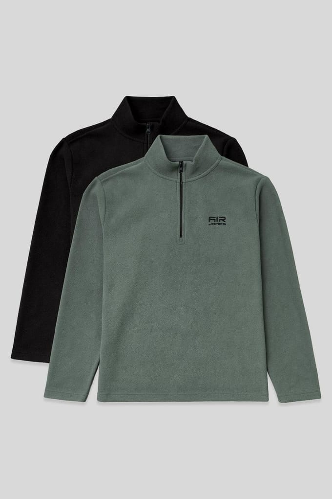 Heren Half-Zip Pluche Sweatshirt